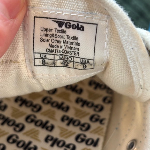 Gola Canvas Sneakers with Blue and Yellow Accents - Picture 6 of 6